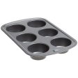 GOOD COOK - Nonstick Muffin Pan 2-3 4 inch Diameter - 6 Cup For Sale