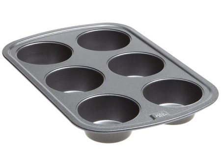 GOOD COOK - Nonstick Muffin Pan 2-3 4 inch Diameter - 6 Cup For Sale