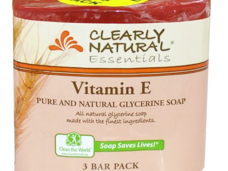 CLEARLY NATURAL - Glycerine Bar Soaps Vitamin E - 3 x 4 oz. Bars Discount