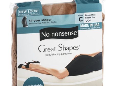 NO NONSENSE - Body Shaping Pantyhose Beige Mist Size C - 1 Pair Supply