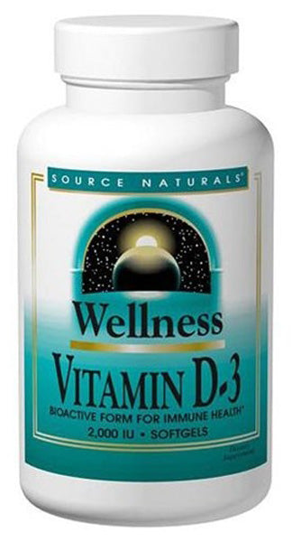 SOURCE NATURALS - Wellness Vitamin D-3 (2000 IU) - 200 Softgels Supply