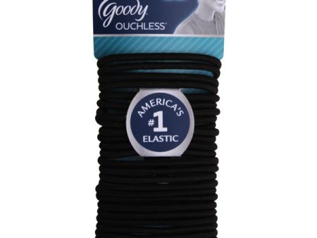 GOODY - Ouchless No Metal Elastics Thick Black - 27 Count Supply