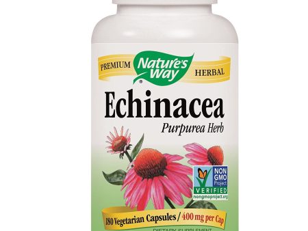 NATURES WAY - Echinacea Purpurea Herb 400 mg. - 180 Vegetarian Capsules For Discount