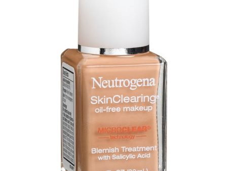 NEUTROGENA - SkinClearing Liquid Makeup #100 Natural Tan - 1 fl. oz. (30 ml) For Sale