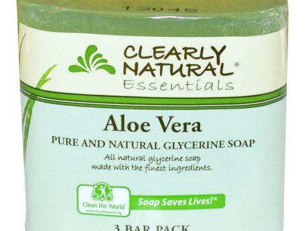 CLEARLY NATURAL - Glycerine Bar Soaps Aloe Vera - 3 x 4 oz. Bars For Sale