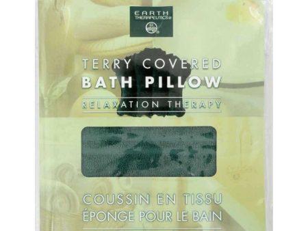 EARTH THERAPEUTICS - Terry-Covered Bath Pillow Dark Green - 1 Pillow Cheap