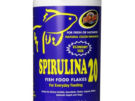 ZOO MED - Spirulina 20 Fish Food Flakes - 4 oz. (113.4 g) For Cheap