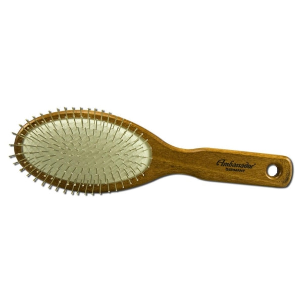 FUCHS BRUSHES - Hairbrush Wood Large Oval with Steel Pins - 1 Brush For Cheap