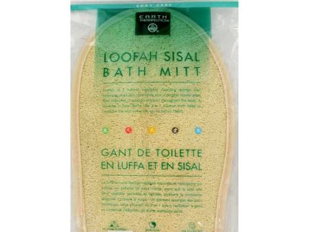 EARTH THERAPEUTICS - Loofah Sisal Bath Mitt - 5  x 9  Discount