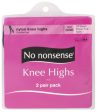 NO NONSENSE - Knee Highs Sheer Toe Off Black - 2 Pair Online Hot Sale