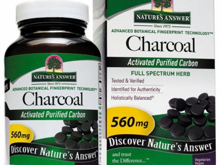 NATURE S ANSWER - Activated Charcoal 560 mg - 90 Vegetarian Capsules Discount