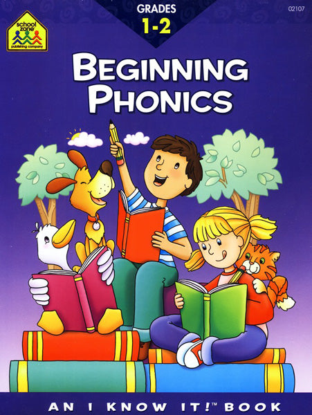 SCHOOL ZONE - Beginning Phonics Grades 1-2 Workbook - 32 Pages Sale