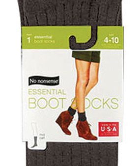 NO NONSENSE - Essential Boot Socks Espresso - 1 Pair For Discount