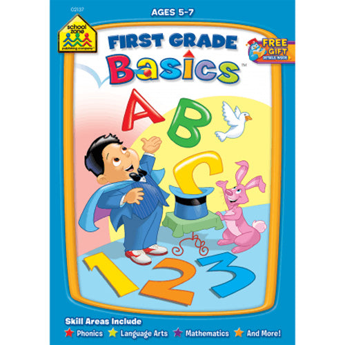 SCHOOL ZONE - First Grade Basics Workbook - 32 Pages Online Hot Sale