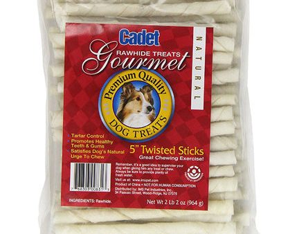 CADET - 5  White Twist Stick Dog Treats - 34 oz. (964 g) For Discount