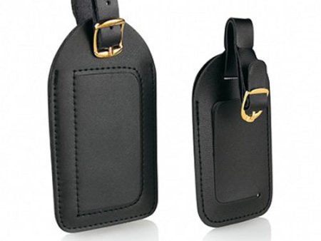 TRAVEL SMART - Black Deluxe Luggage Tag - 2 Pack For Discount