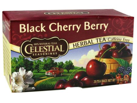 CELESTIAL SEASONINGS - Herbal Tea Black Cherry Berry - 6 x 20 Tea Bags Supply