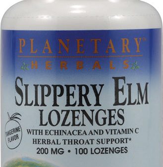 PLANETARY HERBALS - Slippery Elm Lozenges 200 mg Tangerine - 100 Lozenges Hot on Sale