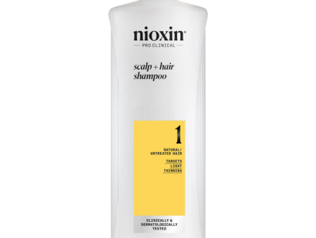 Nioxin System 1 Cleanser Shampoo for Natural Hair with Light Thinning 1000ml Sale