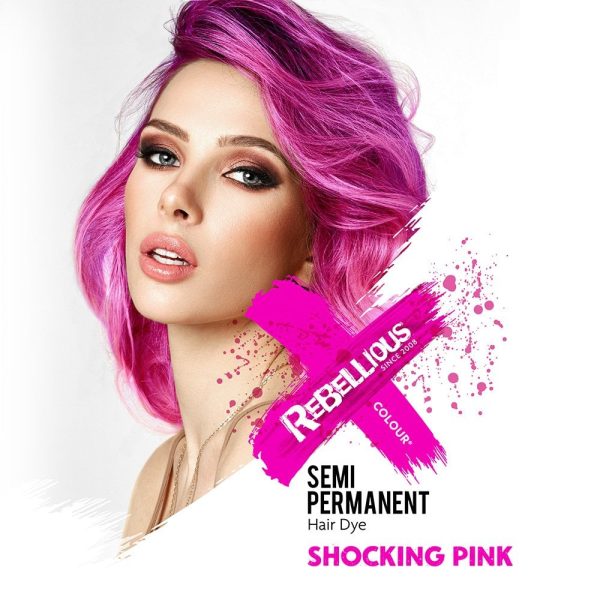 Rebellious Semi Permanent Hair Colour Shocking Pink 100ml Online Hot Sale