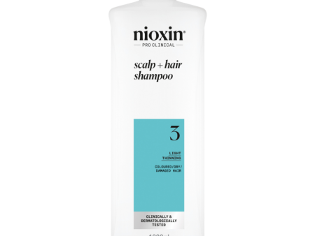 Nioxin System 3 Cleanser Shampoo for Coloured Hair with Light Thinning 1000ml Sale