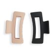 Revolution Haircare Rectangle Matte Claw Hair Clips Nude Black Pack of 2 Sale