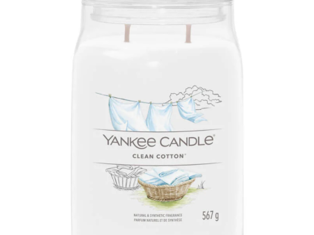 Yankee Candle Clean Cotton Large Signature Jar Candle For Cheap