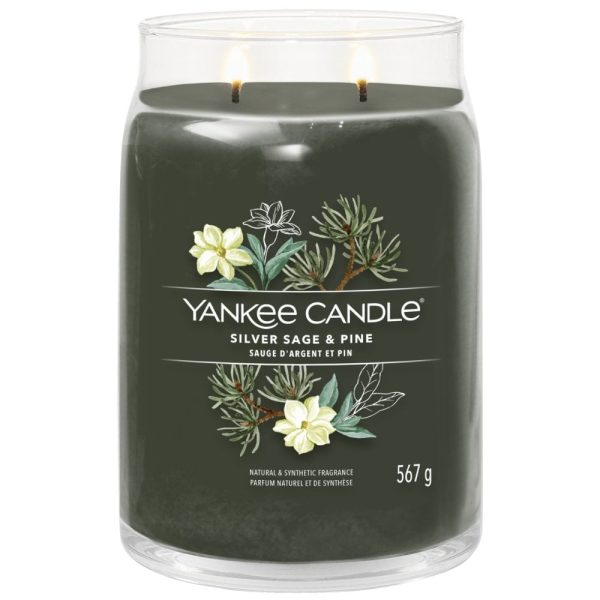 Yankee Candle Silver Sage & Pine Large Signature Jar Candle Online Sale