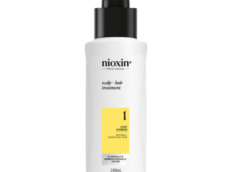 Nioxin System 1 Scalp & Hair Leave-In Treatment for Natural Hair with Light Thinning 100ml Hot on Sale