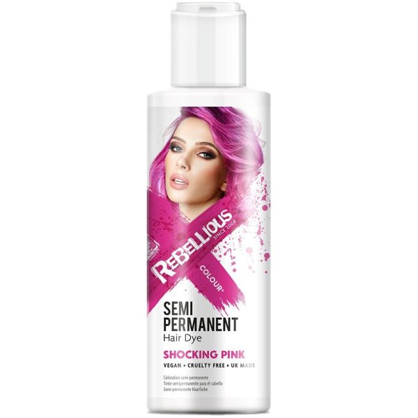 Rebellious Semi Permanent Hair Colour Shocking Pink 100ml Online Hot Sale