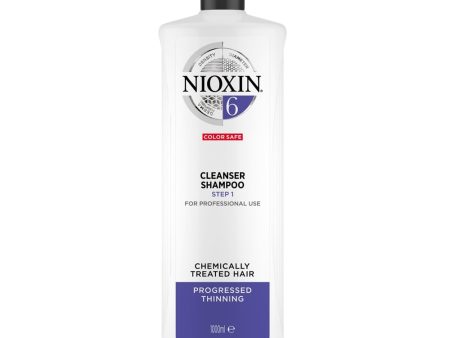 Nioxin System 6 Cleanser Shampoo for Chemically Treated Hair with Progressed Thinning 1000ml Discount