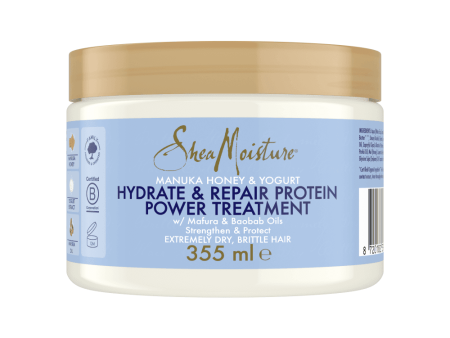 Shea Moisture Manuka Honey & Yogurt Hydrate + Repair Protein Power Treatment 355ml Hot on Sale