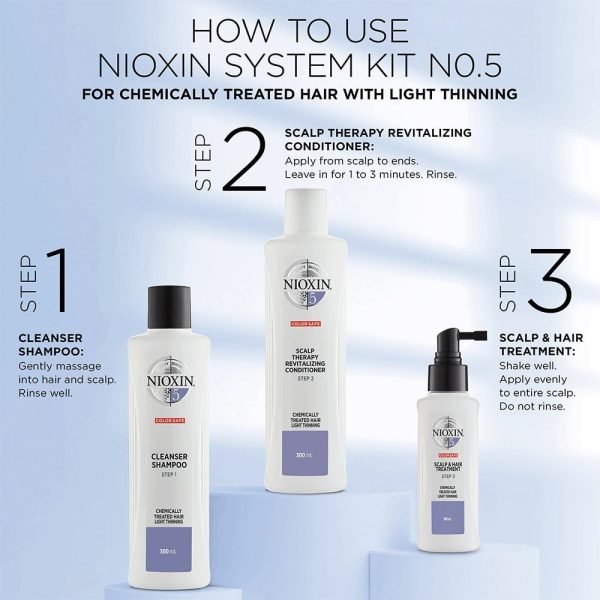 Nioxin System 5 Scalp Therapy Conditioner for Chemically Treated Hair with Light Thinning 1000ml Online now