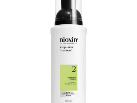 Nioxin System 2 Scalp & Hair Leave-In Treatment for Natural Hair with Progressed Thinning 100ml Supply