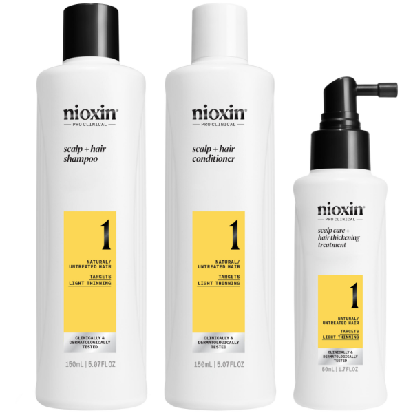 Nioxin System 1 Hair Starter Kit for Natural Hair with Light Thinning Online Hot Sale