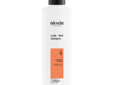 Nioxin System 4 Cleanser Shampoo for Coloured Treated Hair with Progressed Thinning 300ml For Discount