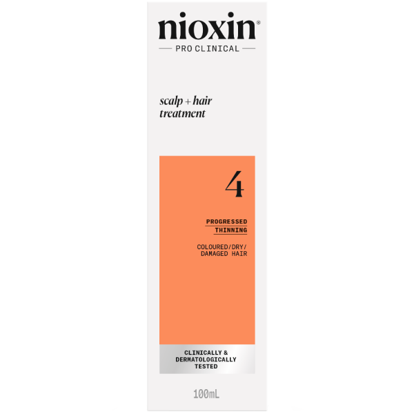 Nioxin System 4 Scalp & Hair Leave-In Treatment for Coloured Treated Hair with Progressed Thinning 100ml Supply