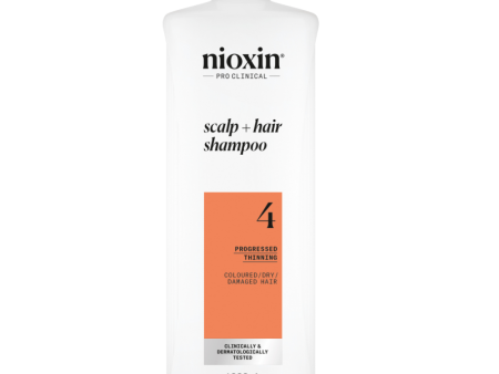 Nioxin System 4 Cleanser Shampoo for Coloured Treated Hair with Progressed Thinning 1000ml Online Sale