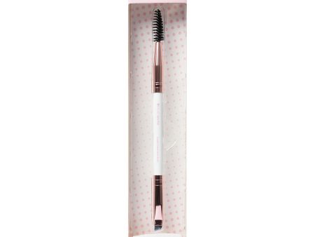 Brushworks White & Gold Brow Duo Brush Hot on Sale