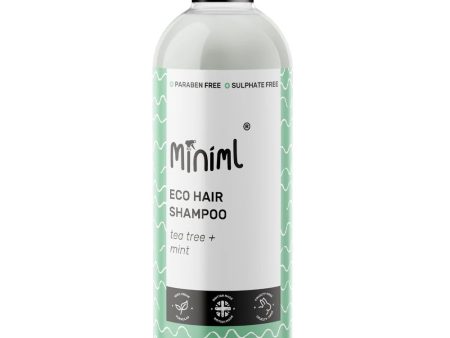 Miniml Eco-Friendly Hair Shampoo Tea Tree + Mint 500ml Flip Lid Supply