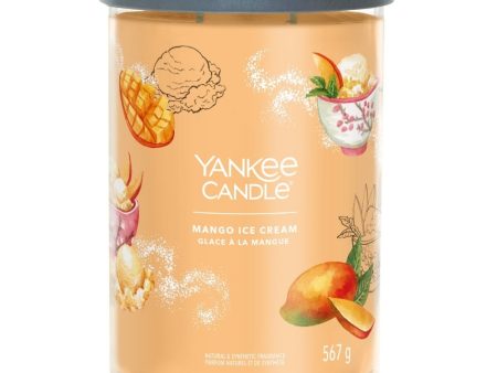 Yankee Candle Mango Ice Cream Large Signature Tumbler Jar Candle For Sale