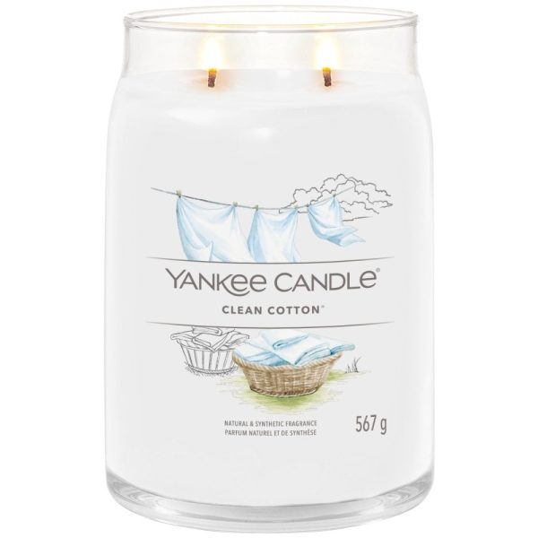 Yankee Candle Clean Cotton Large Signature Jar Candle For Cheap