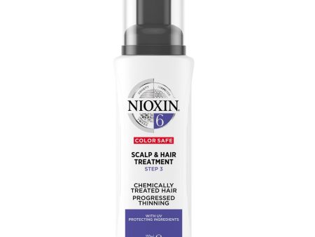 Nioxin System 6 Scalp & Hair Leave-In Treatment for Chemically Treated Hair with Progressed Thinning 100ml on Sale