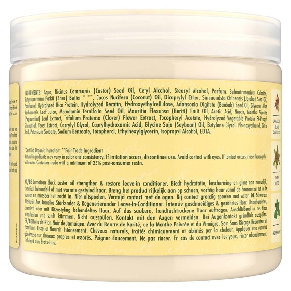 Shea Moisture Jamaican Black Castor Oil Strengthen & Restore Leave-In Conditioner 454g Online Hot Sale