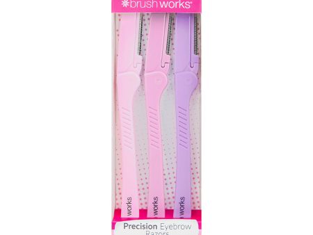 Brushworks Precision Eyebrow Razor Pack of 3 Fashion