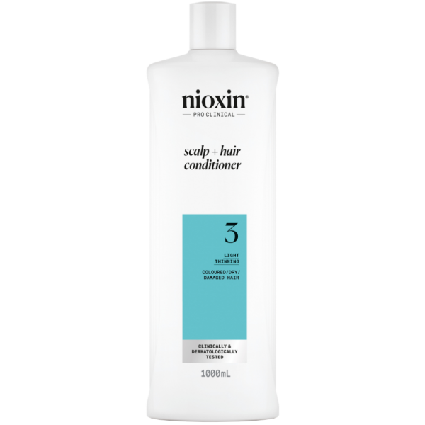 Nioxin System 3 Scalp Therapy Conditioner for Coloured Hair with Light Thinning 1000ml Hot on Sale