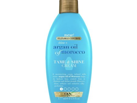 OGX Shine+ Argan Oil Of Morocco Tame & Shine Cream 177ml Supply